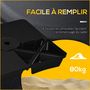 Voir la diapositive 4 : OUTSUNNY Lot de 4 poids de lestage pour parasols déportés piètement croix Ø mât 4,8 cm polypropylène texturé noir