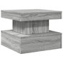 Voir la diapositive 3 : VIDAXL Table basse avec lumieres LED sonoma gris 50x50x40 cm