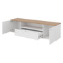 Voir la diapositive 3 : BEST MOBILIER Francesco - meuble tv - effet bois et blanc - 2 portes, 1 tiroir et 1 niche - 182 cm