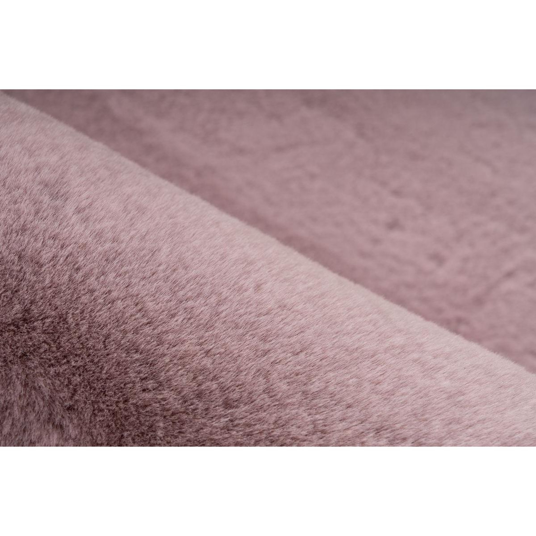 Voir la diapositive 3 : Paris Prix Tapis uni doux à poils longs  rabbit  rose