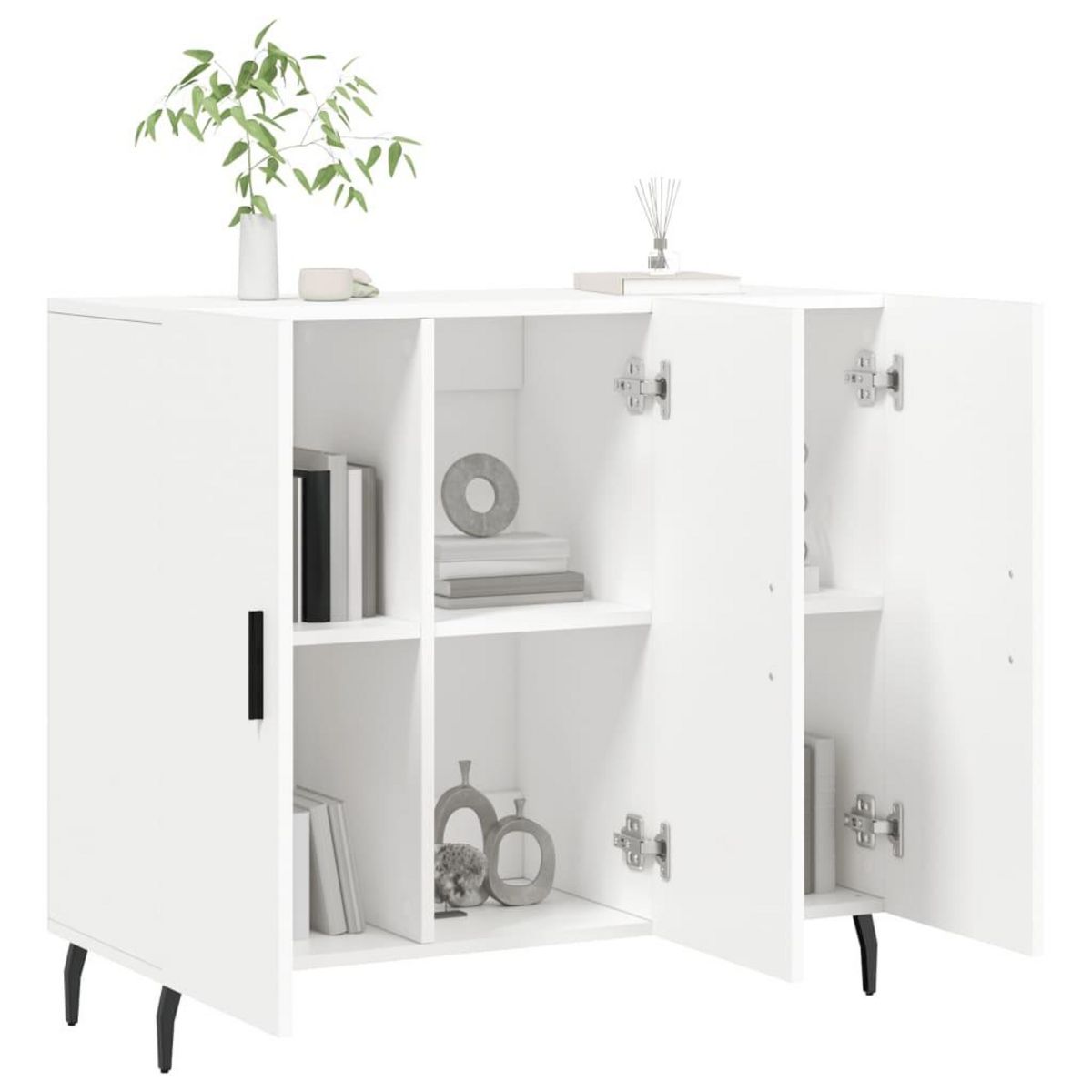 VIDAXL Buffet blanc 90x34x80 cm bois d'ingenierie