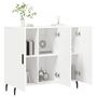 Voir la diapositive 4 : VIDAXL Buffet blanc 90x34x80 cm bois d'ingenierie