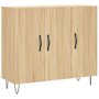 Voir la diapositive 2 : VIDAXL Buffet chene sonoma 90x34x80 cm bois d'ingenierie