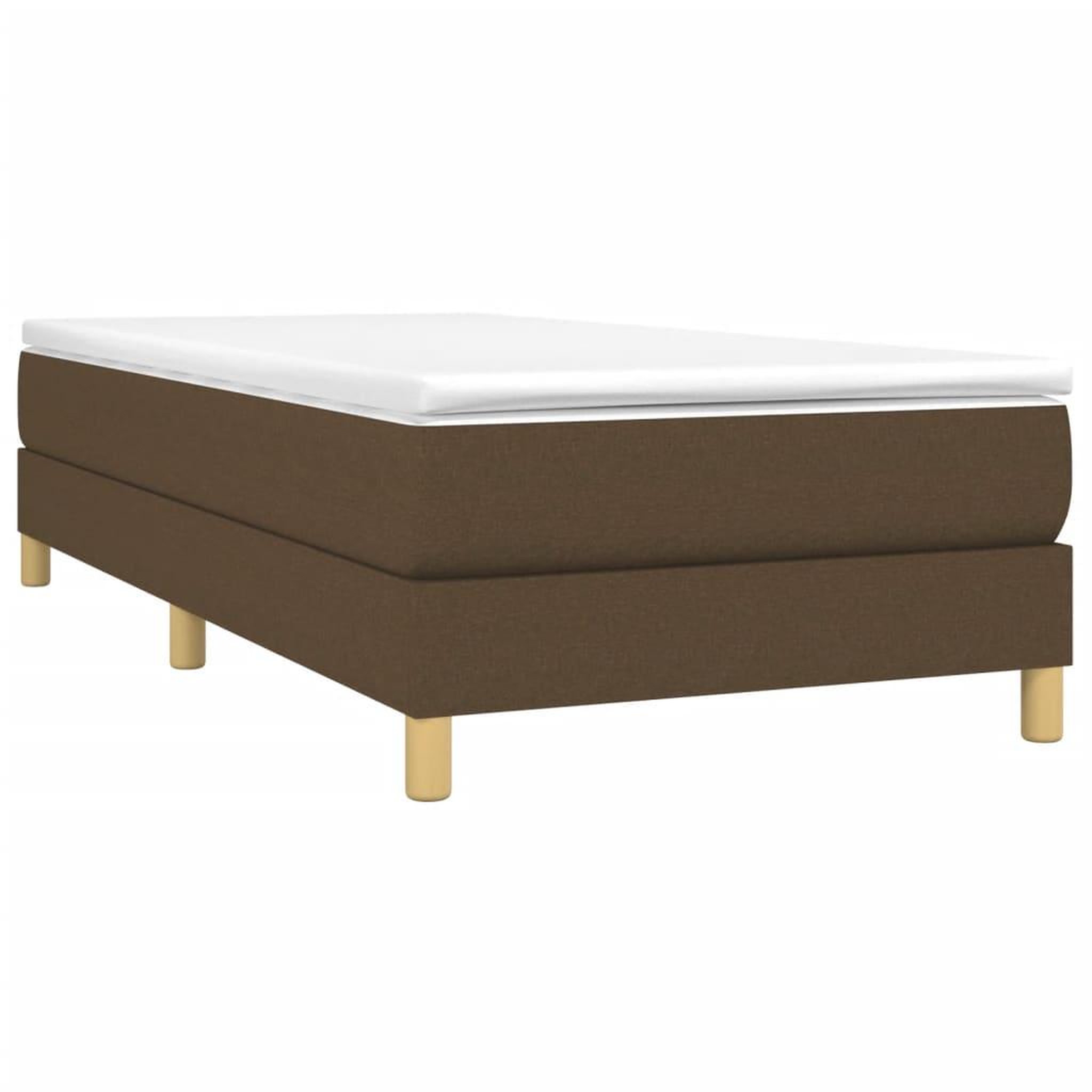 Voir la diapositive 3 : VIDAXL Sommier a lattes de lit avec matelas Marron fonce 80x200 cm