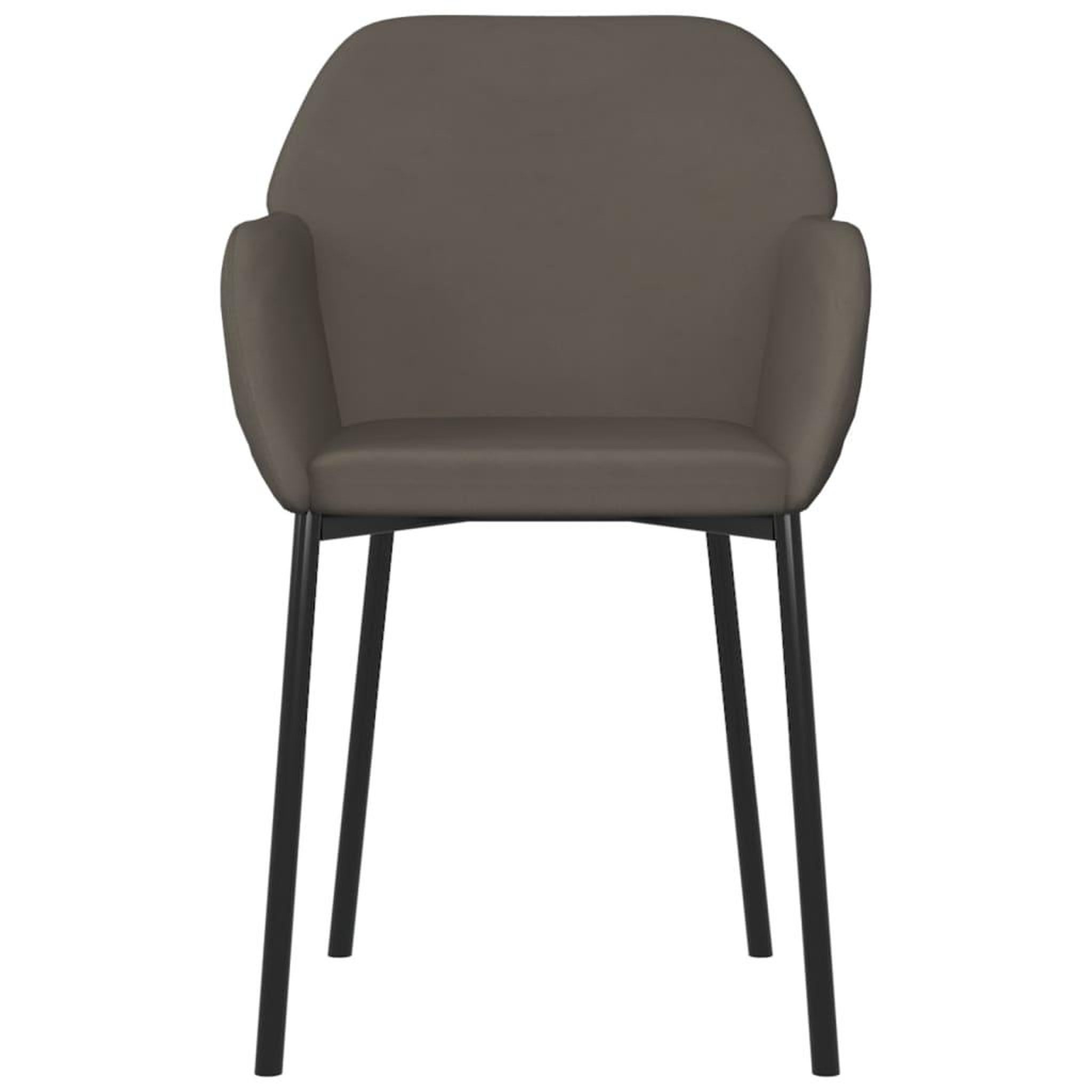 Voir la diapositive 5 : VIDAXL Chaises a manger lot de 2 Gris fonce Velours