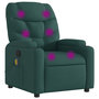 Voir la diapositive 2 : VIDAXL Fauteuil de massage inclinable Vert fonce Tissu