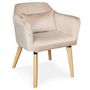 Voir la diapositive 2 : Paris Prix Lot de 2 Fauteuils Design Velours  Nari  70cm Beige