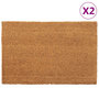 Voir la diapositive 1 : VIDAXL Tapis de porte 2 pcs naturel 40x60 cm fibre de coco touffete