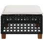 Voir la diapositive 5 : VIDAXL Tabouret de jardin et coussin noir 63,5x56x32 cm resine tressee