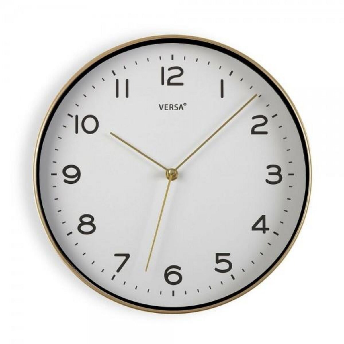 MARKET24 Horloge Murale Doré PU (30,5 x 4,3 x 30,5 cm)