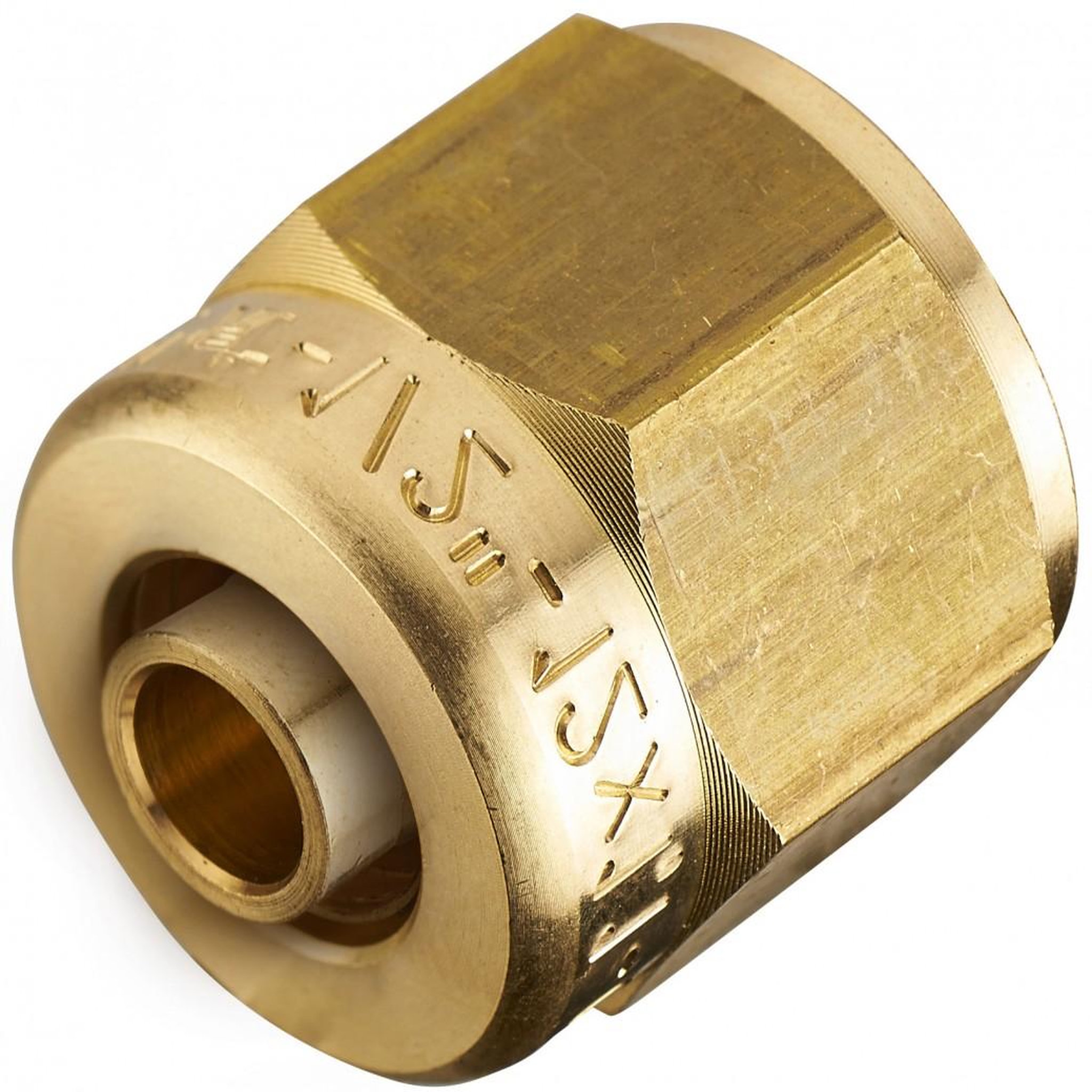 CENTRALE BRICO Raccord droit avec écrou libre à compression laiton F 20 x 27 pour tube en per