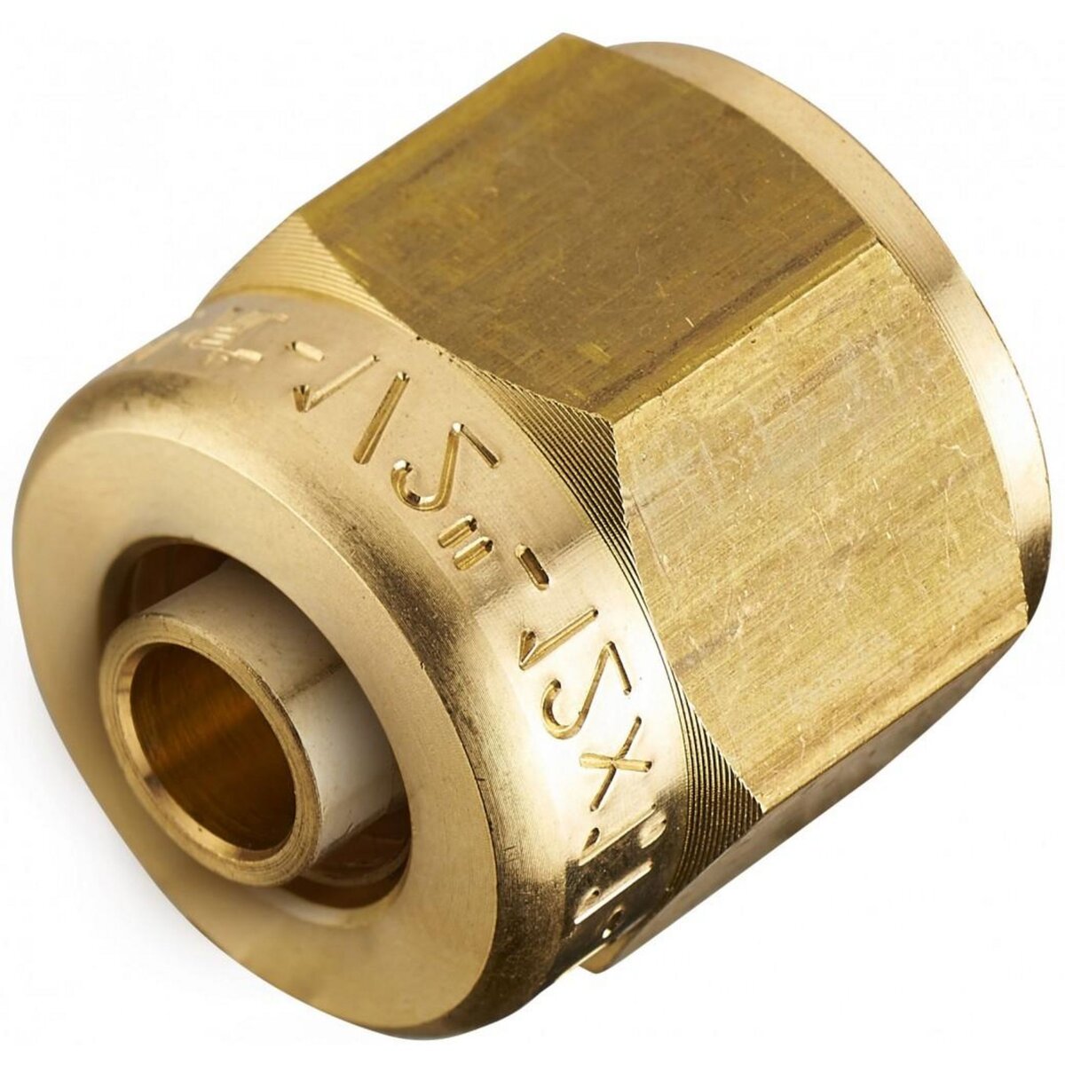 CENTRALE BRICO Raccord droit avec écrou libre à compression laiton F 20 x 27 pour tube en per