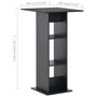 Voir la diapositive 6 : VIDAXL Table de bar Noir 60x60x110 cm