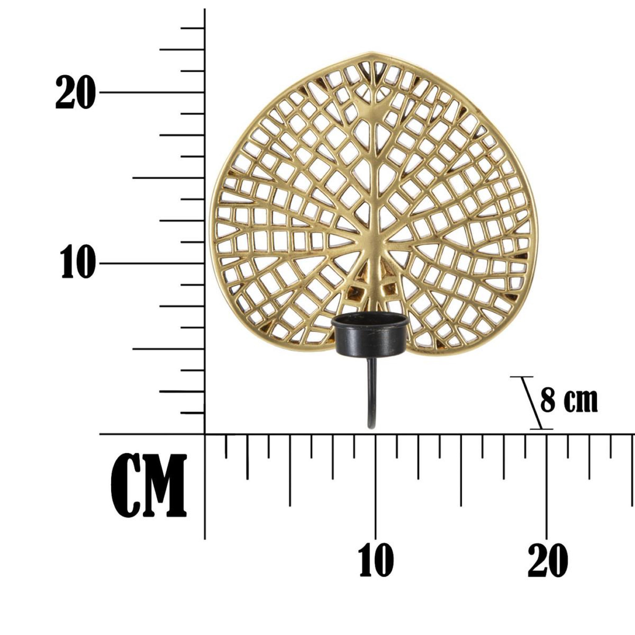 Voir la diapositive 6 : Paris Prix Bougeoir mural design  lotus  22cm or
