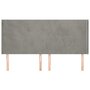 Voir la diapositive 3 : VIDAXL Tete de lit avec oreilles Gris clair 203x16x118/128 cm Velours