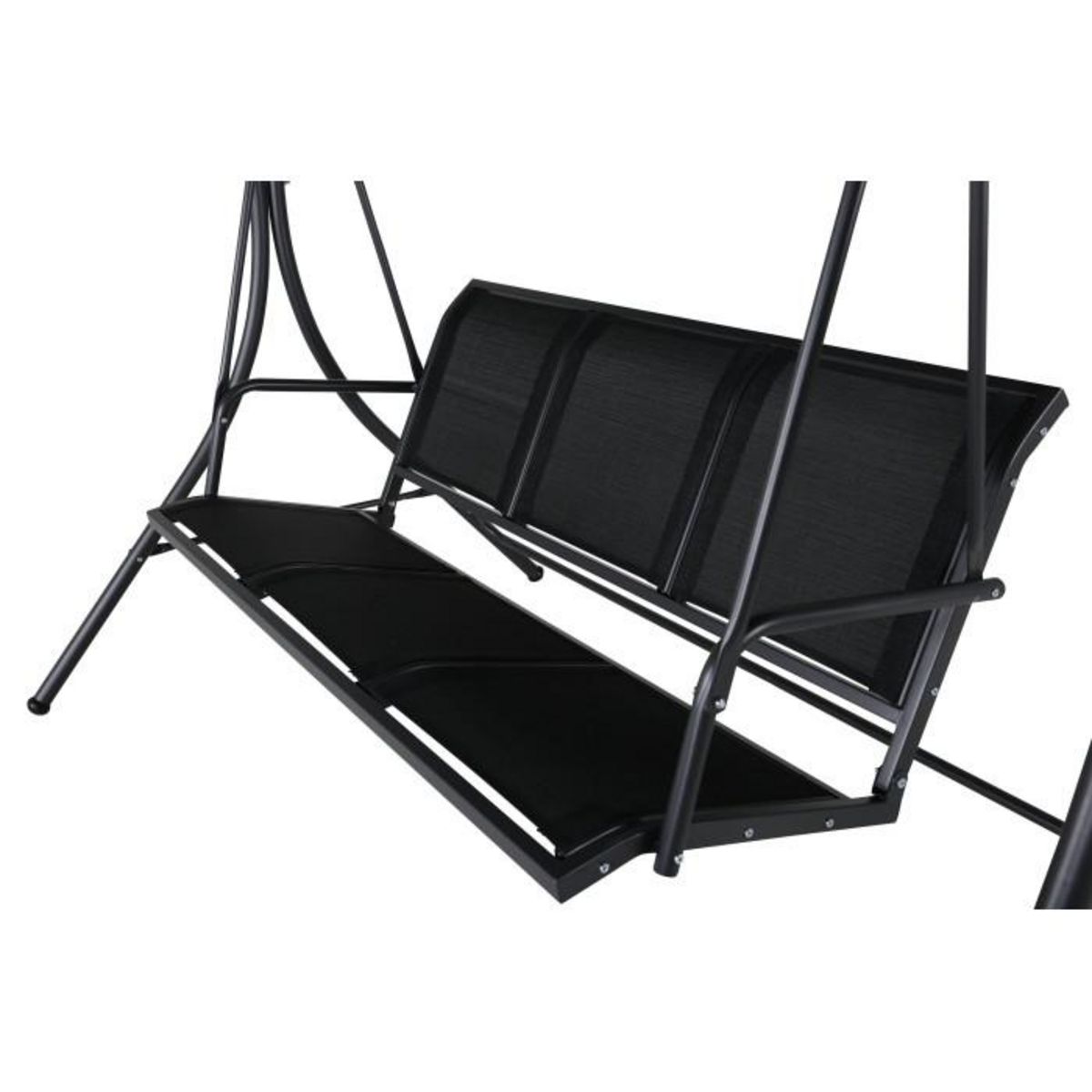 Paris Prix Balancelle de Jardin 3 Places  Montreal  163cm Noir