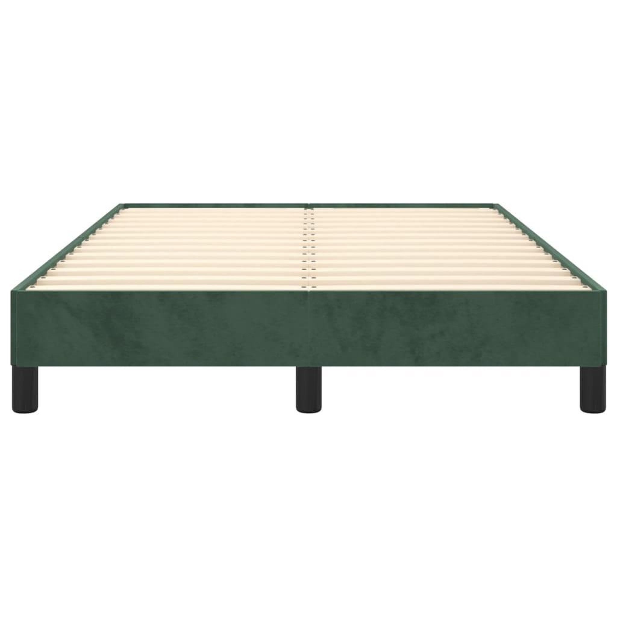 Voir la diapositive 5 : VIDAXL Cadre de lit sans matelas vert fonce 120x190 cm velours