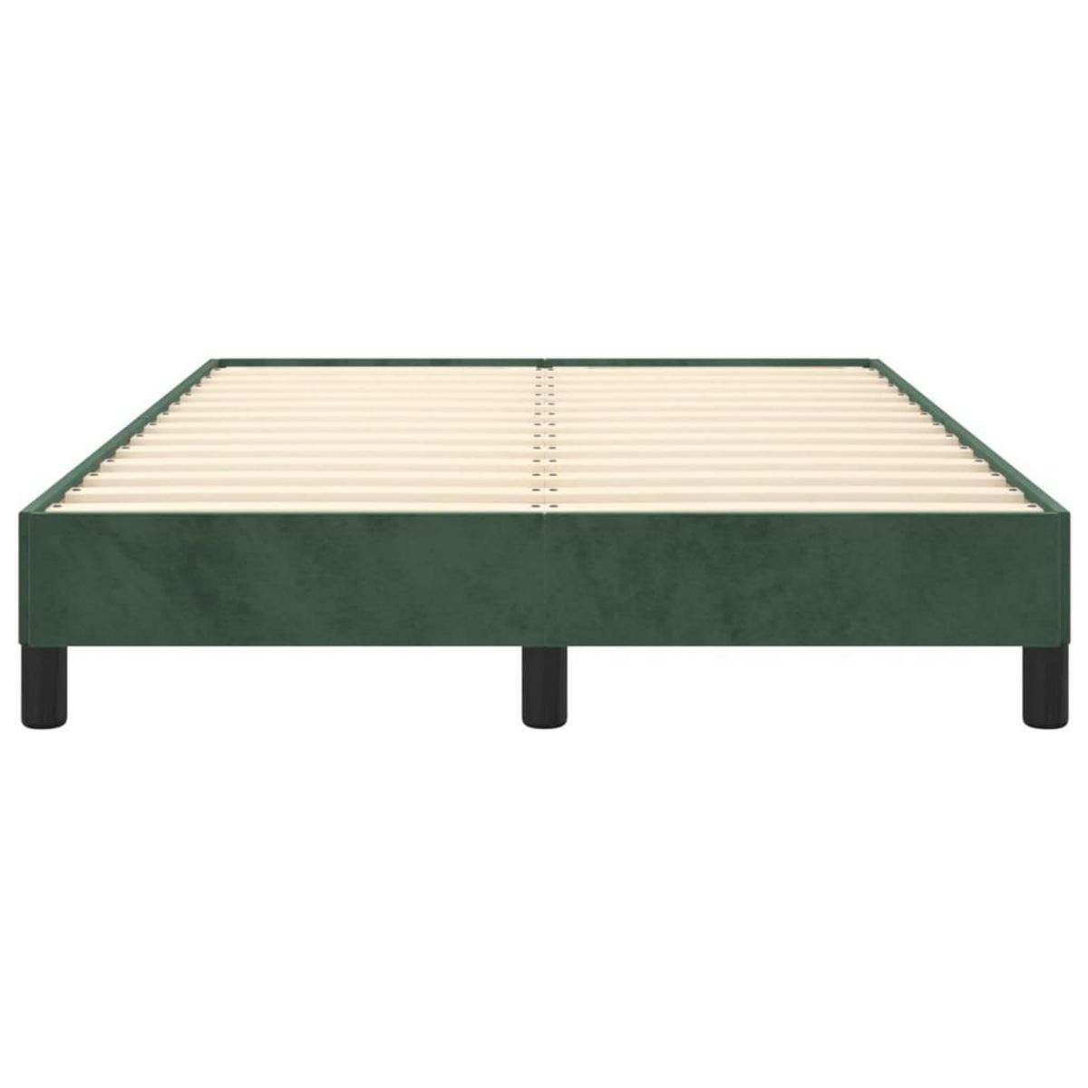 VIDAXL Cadre de lit sans matelas vert fonce 120x190 cm velours