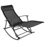 Voir la diapositive 1 : VIDAXL Chaise a bascule de jardin Acier et textilene Noir