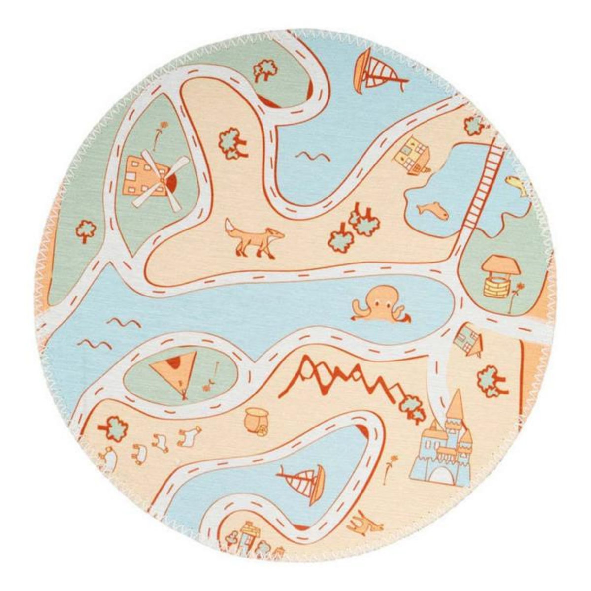 Paris Prix Tapis Rond Enfant Imprimé  Bambini IV  160cm Multicolore