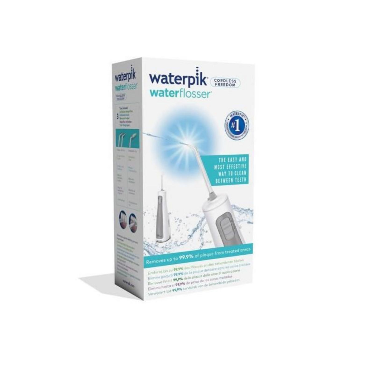 Waterpik Jet Dentaire - WATERPIK - WF-03 Freedom - Sans Fil - Portable - 2 Niveaux de pression - 3 Embouts - Sac inclus