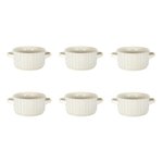 Paris Prix Lot de 6 Bols à Soupe  Vlora  8cm Beige