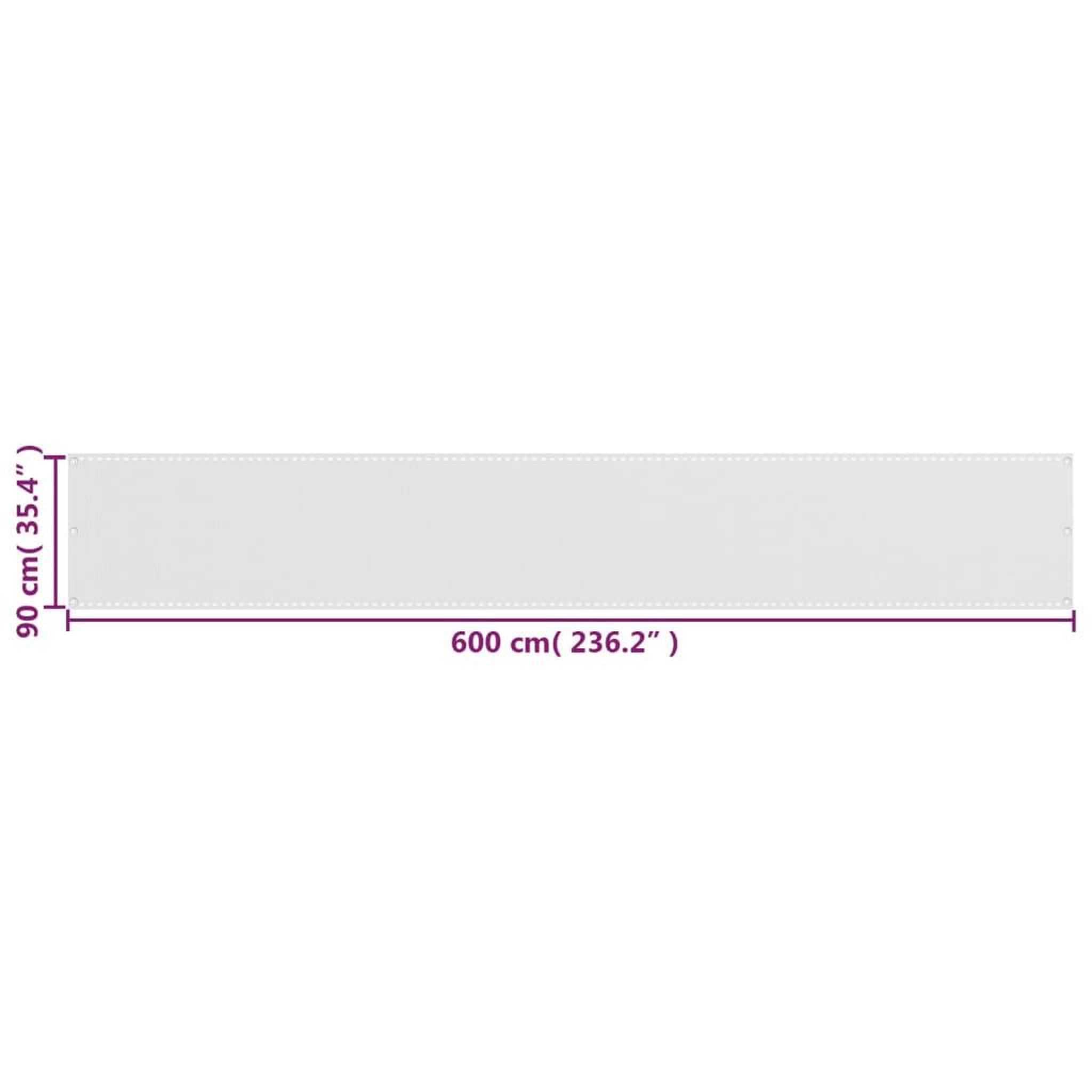 Voir la diapositive 6 : VIDAXL Ecran de balcon en pehd 90 x 600 cm blanc
