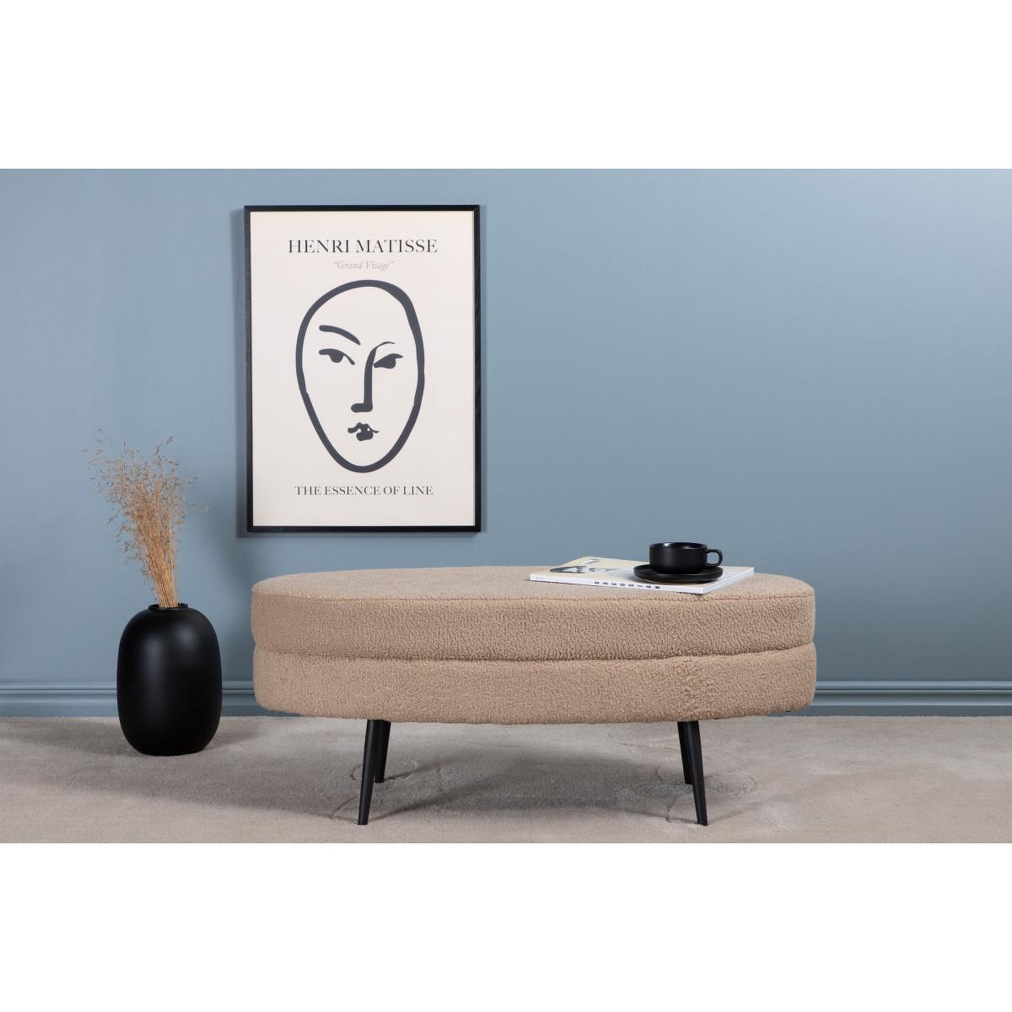 Voir la diapositive 6 : Paris Prix Pouf design bouclette  otto  100cm beige