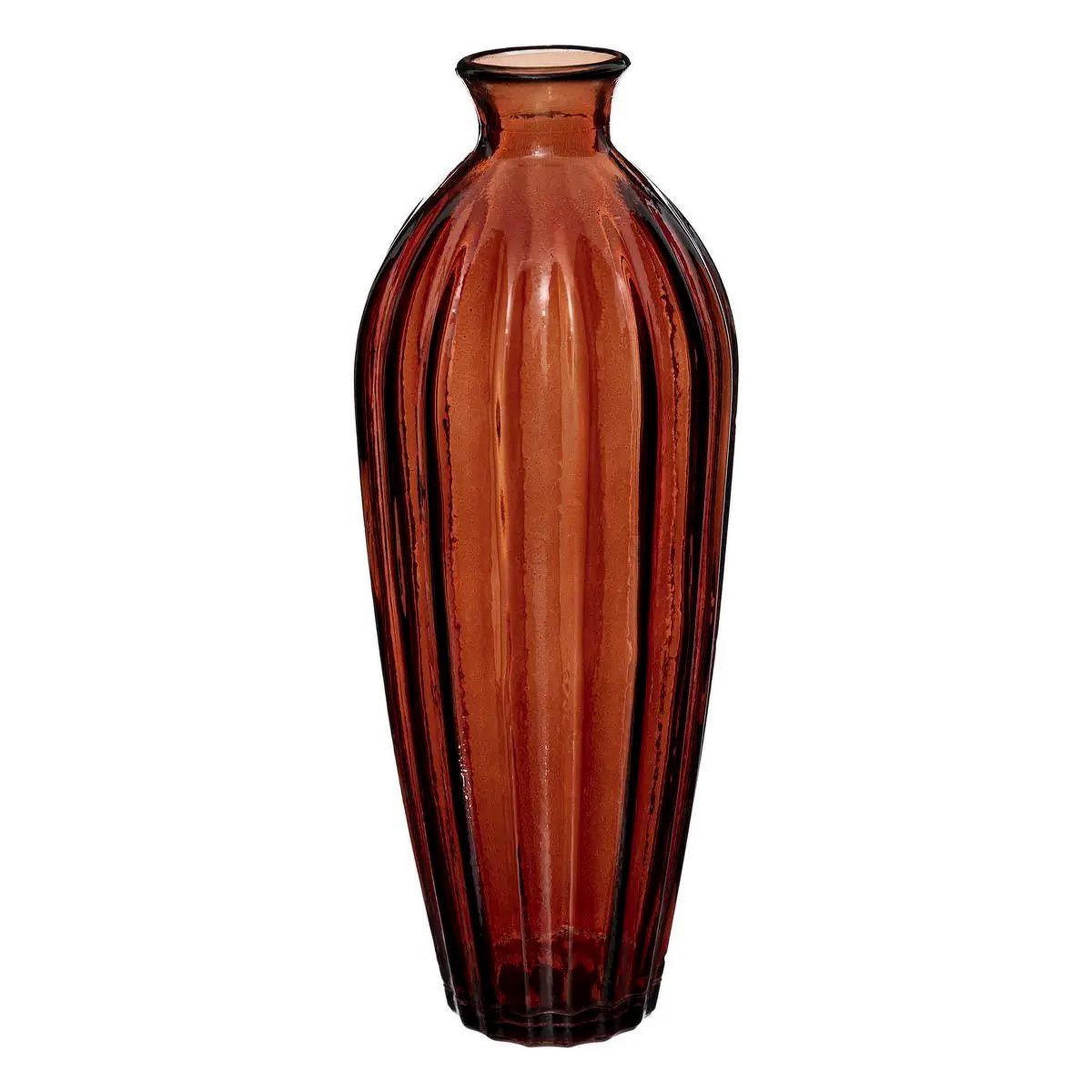 ATMOSPHERA Vase design en verre  candy  29cm ambre