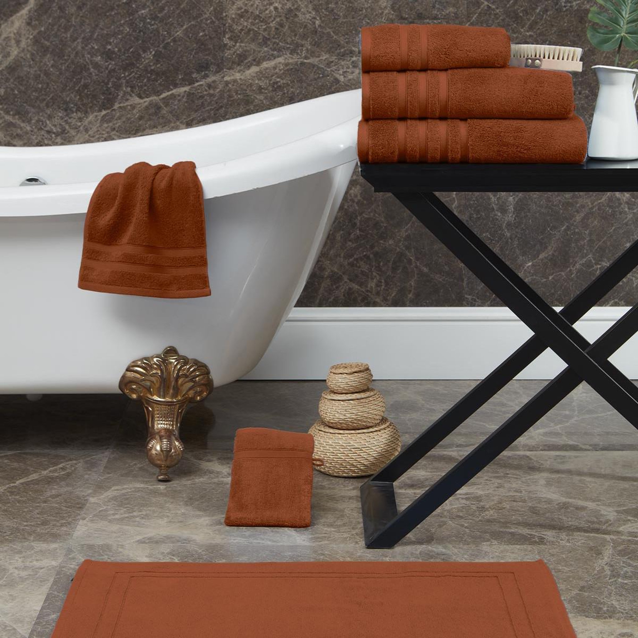Voir la diapositive 4 : Sensei Maison Drap de bain 600 g/m² SENSILK - 70x140 cm