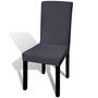 Voir la diapositive 2 : VIDAXL Housse de chaise droite extensible 6 pcs anthracite