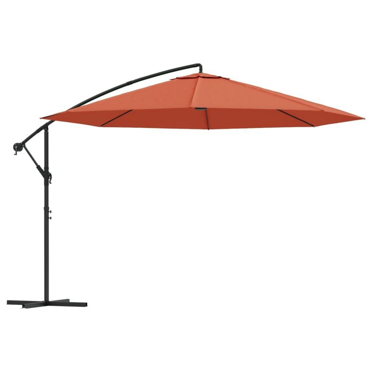 VIDAXL Parasol de jardin en porte-a-faux et poteau en aluminium