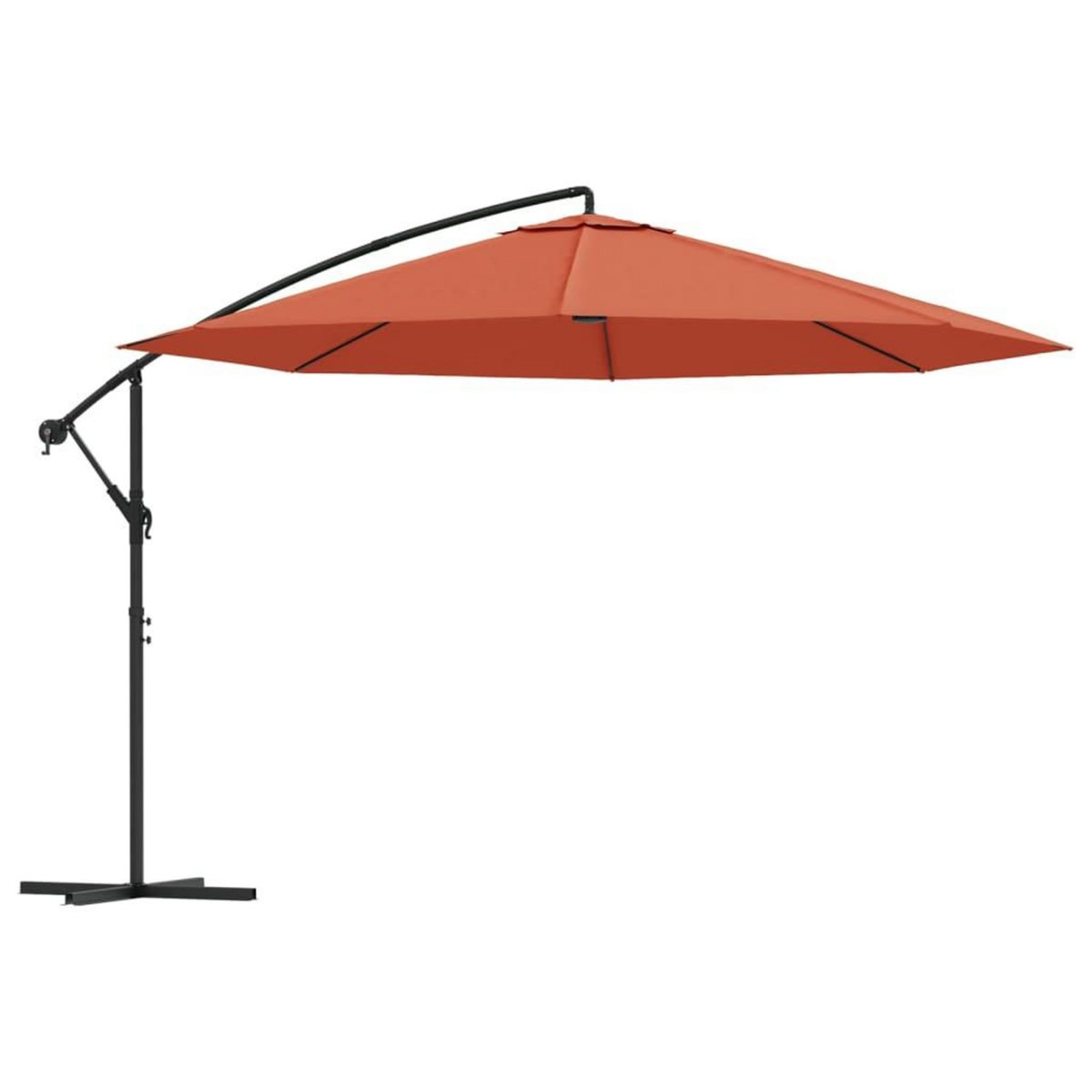 VIDAXL Parasol de jardin en porte-a-faux et poteau en aluminium