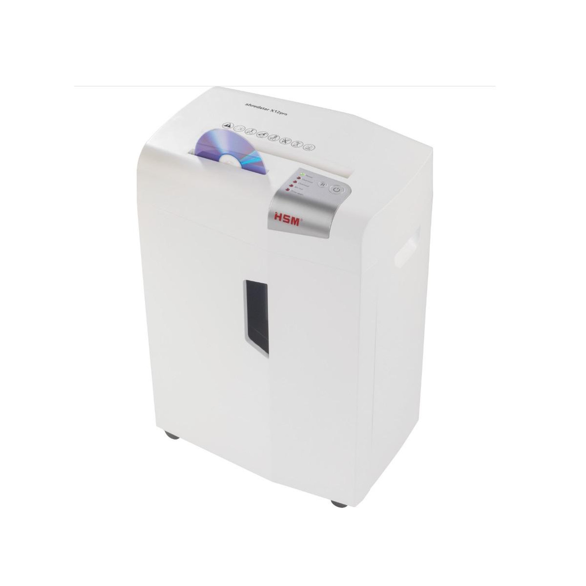 Voir la diapositive 6 : Hsm Destructeur de documents 12 feuilles coupe particule 2x25mm - 1033121