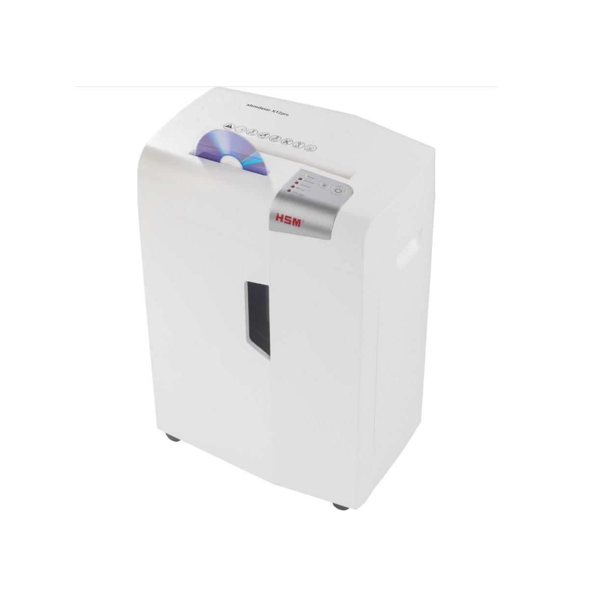 Hsm Destructeur de documents 12 feuilles coupe particule 2x25mm - 1033121