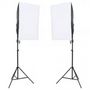 Voir la diapositive 2 : VIDAXL Kit de studio photo avec eclairage toile de fond et reflecteur