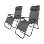 Voir la diapositive 1 : Habitat et Jardin Lot de 2 Fauteuils de jardin inclinable zéro gravité  Sintra  - Noir