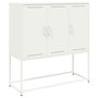 Voir la diapositive 2 : VIDAXL Buffet haut blanc 100,5x39x107 cm acier