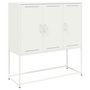 Voir la diapositive 2 : VIDAXL Buffet haut blanc 100,5x39x107 cm acier