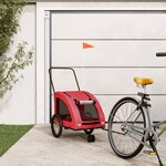 VIDAXL Remorque de velo pour animaux de compagnie rouge