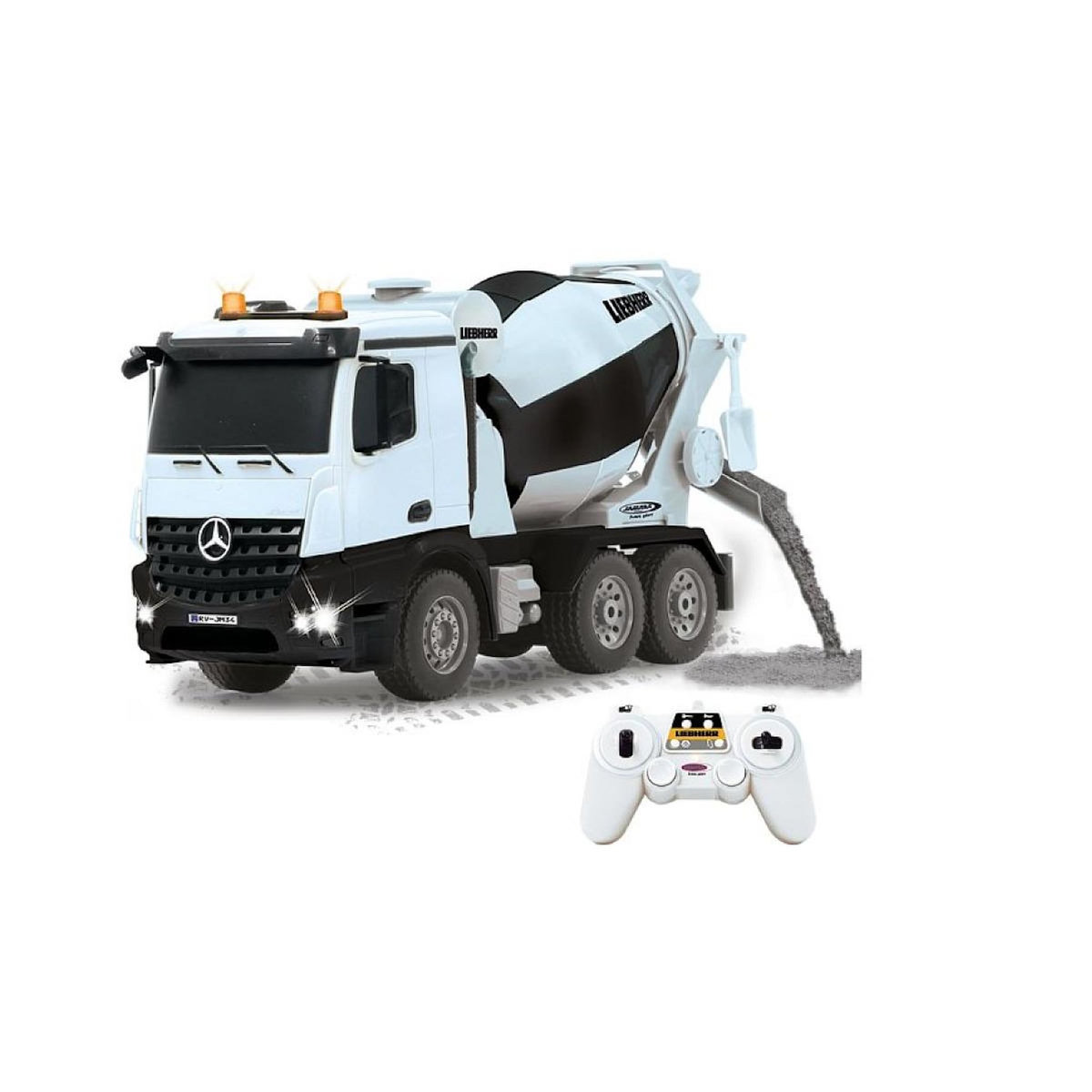 Jamara Voiture télécommandée Camion malaxeur Mercedes-Benz Arocs Liebherr 1:20 2,4GHz