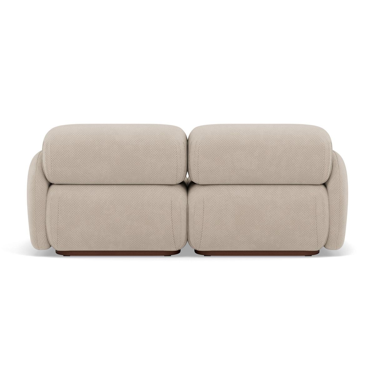 LISA DESIGN Penelope - canapé droit modulable 2 places en velours texturé