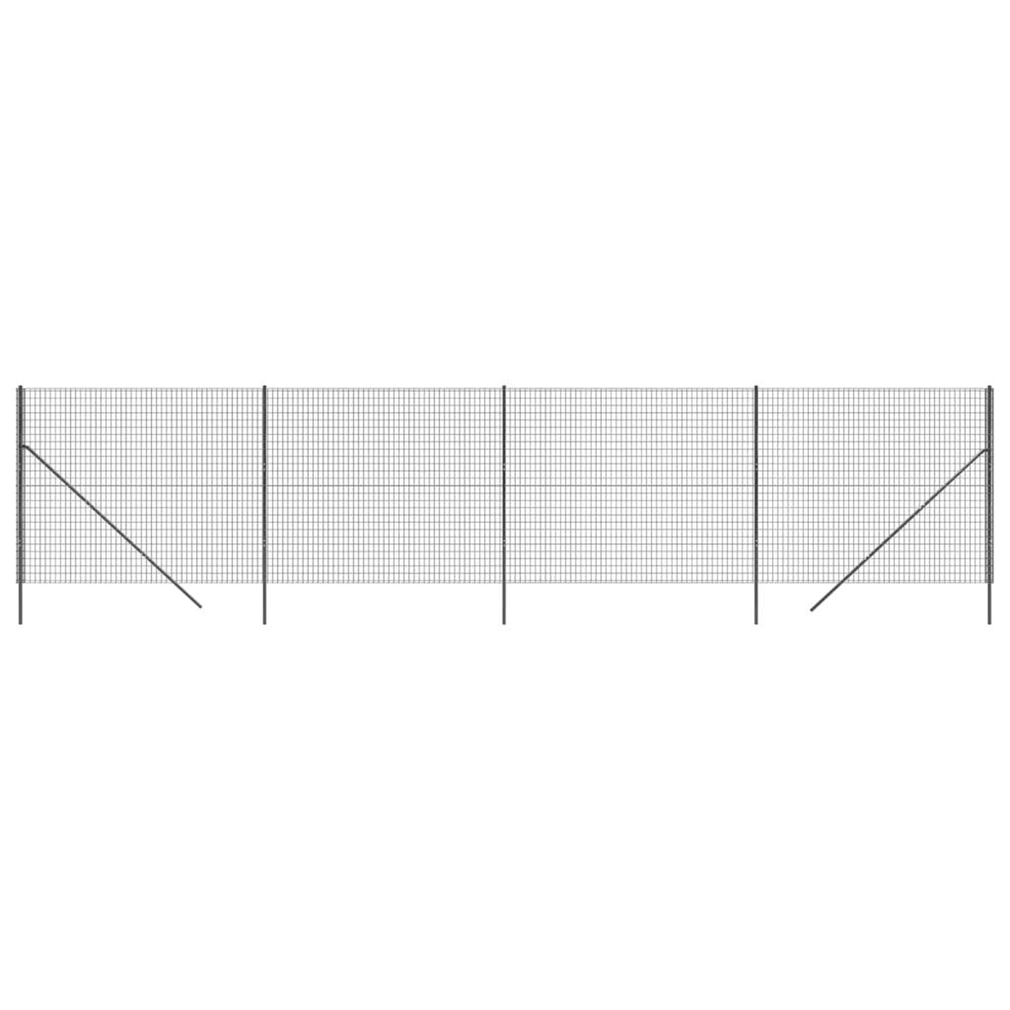 Voir la diapositive 2 : VIDAXL Cloture en treillis metallique anthracite 2,2x10 m