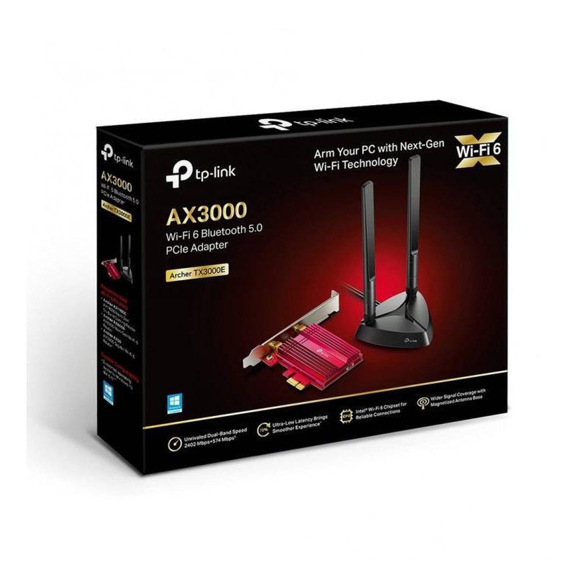Voir la diapositive 2 : TP-LINK TP LINK ARCHER TX3000E Adaptateur WiFi 6 PCIe Bluetooth 5.0