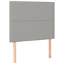 Voir la diapositive 2 : VIDAXL Tetes de lit 2 pcs Gris clair 90x5x78/88 cm Tissu