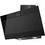 Indesit Hotte décorative inclinée 80cm 647m3/h verre/noir - ihvp83flmk