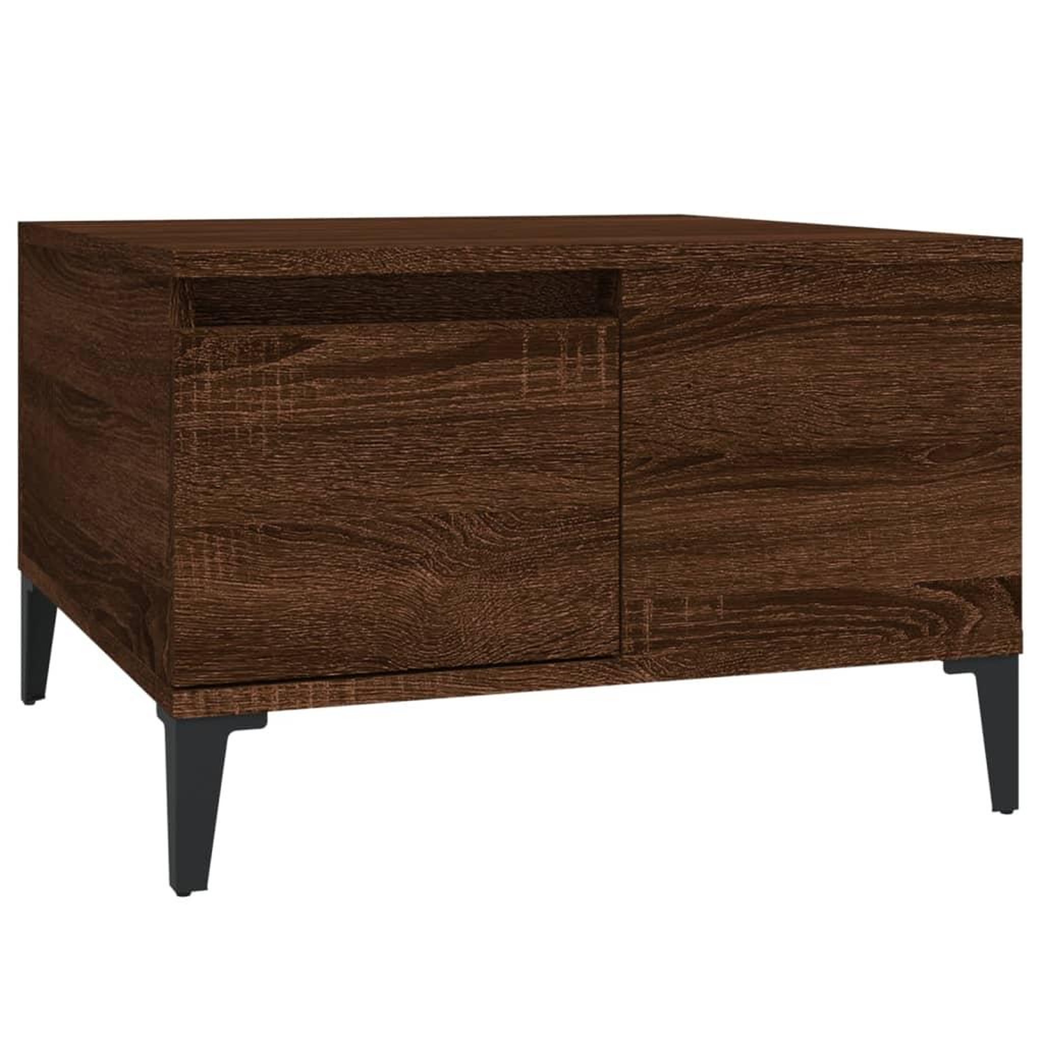Voir la diapositive 2 : VIDAXL Table basse chene marron 55x55x36,5 cm bois d'ingenierie