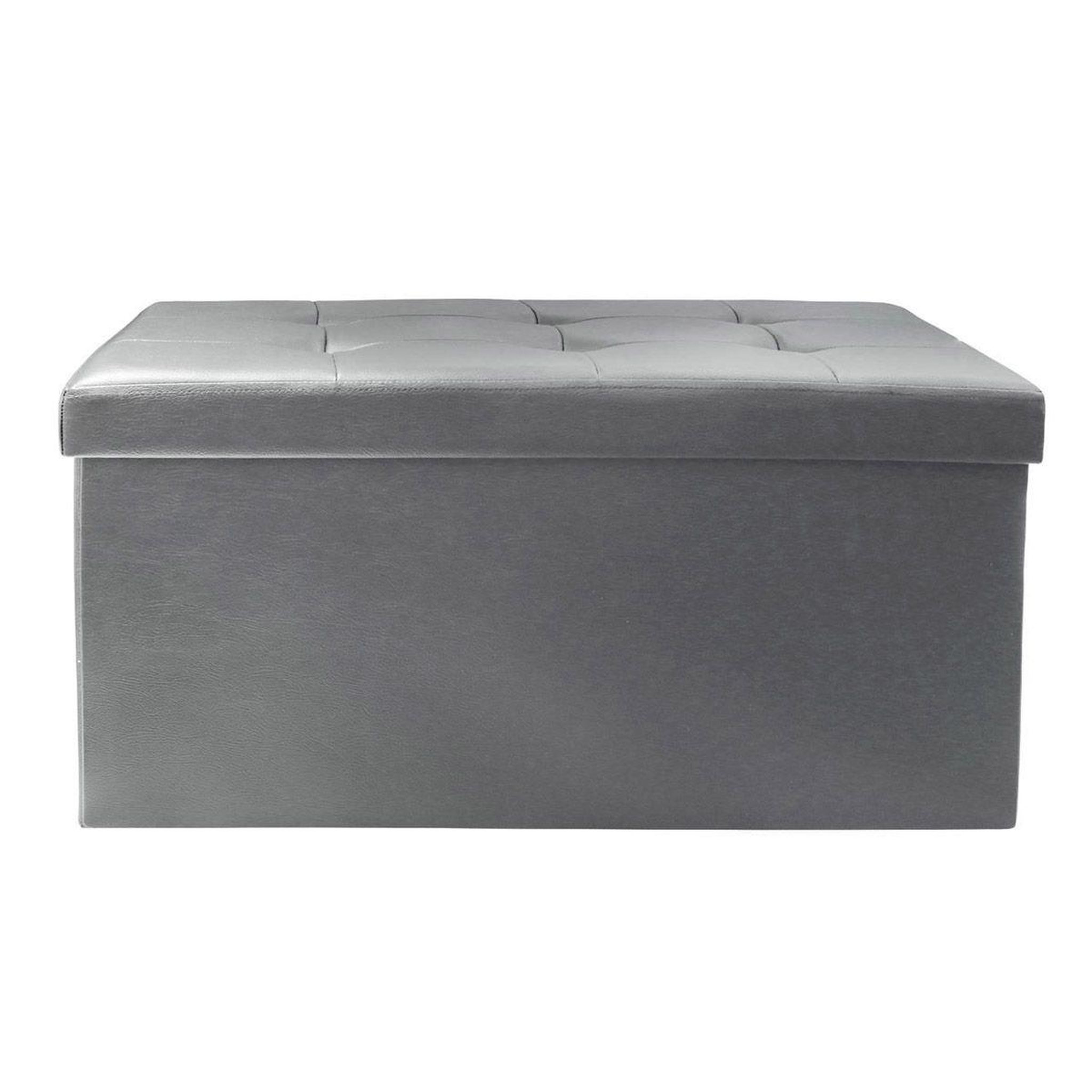 The Home Deco Factory Banquette coffre pliable design  alana  76cm gris
