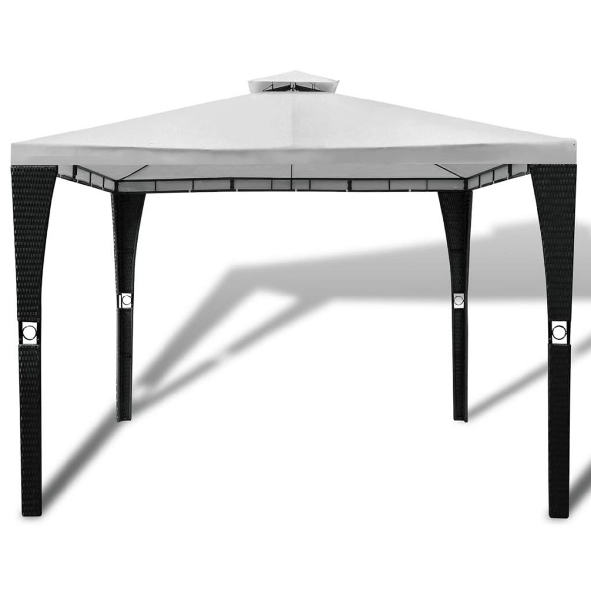 VIDAXL Tonnelle avec toit 3x3 m Blanc creme