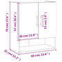 Voir la diapositive 6 : VIDAXL Armoire murale sonoma gris 60x31x70 cm bois d'ingenierie